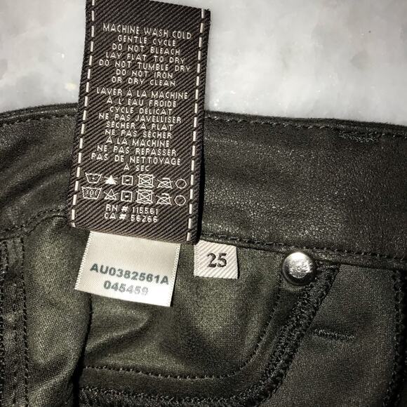 7 for All Mankind High Waisted Brown Faux Suede 25 - Picture 7 of 7